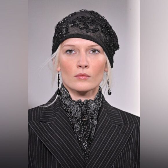 Ralph Lauren Fall 2010 Collection Black Multi Stripe Wool Spat Hem Trouser - Picture 9 of 17